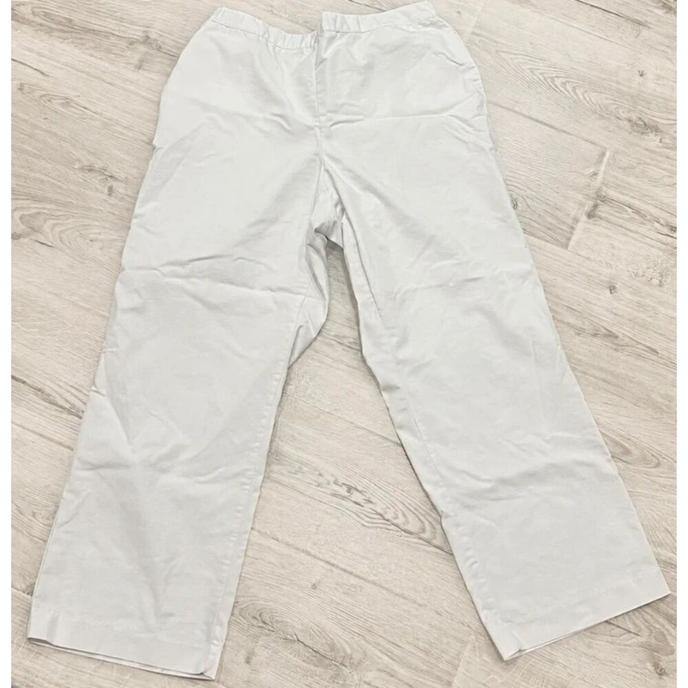 Alfred Dunner Women’s White Pull-On Pants Size 16 Straight Leg